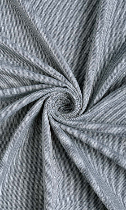 Plain Linen Texture Home Décor Fabric By the Yard (Denim Blue)