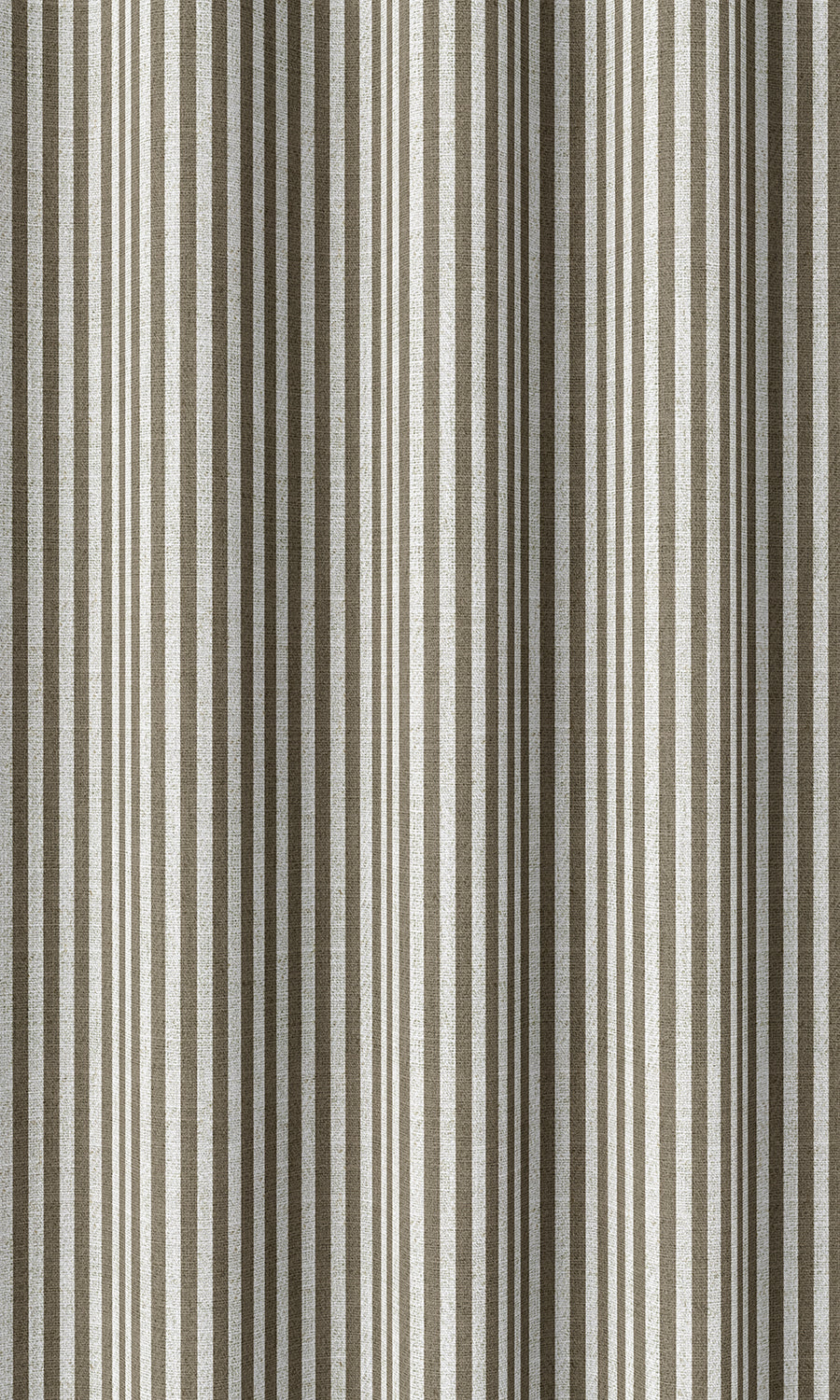 Striped Home Décor Fabric By the Yard (Tan Brown/ White)