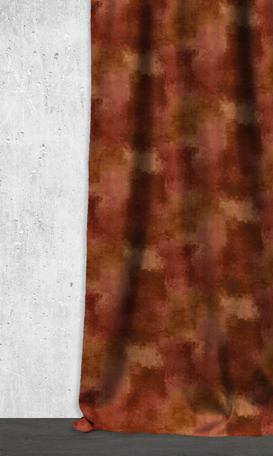 Dimout Home Décor Fabric By the Yard (Copper Red/ Gold/ Orange)