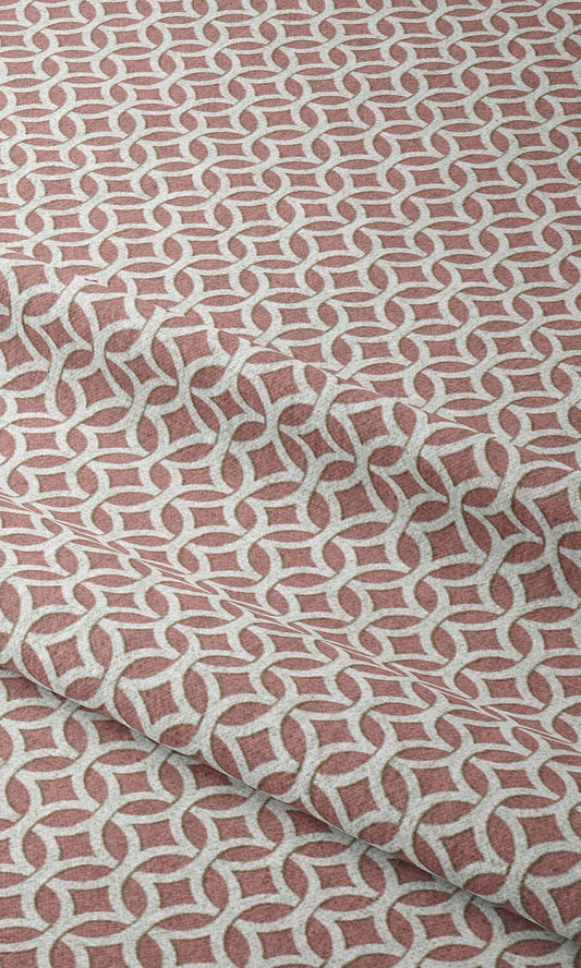 Geometric Print Blinds (Pink/ White)