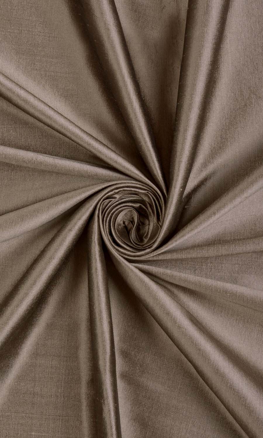 Shantung Silk Home Décor Fabric By the Yard (Mocha Brown)