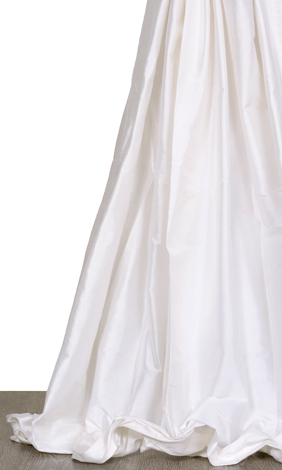 Shantung Silk Window Treatments Fabric Sample (White)