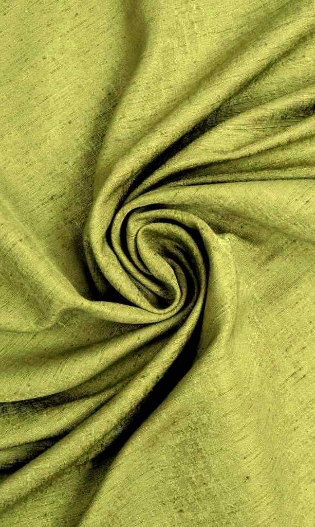 Silk Blend Window Treatments Fabric By the Yard (Olive/ Fern Green)