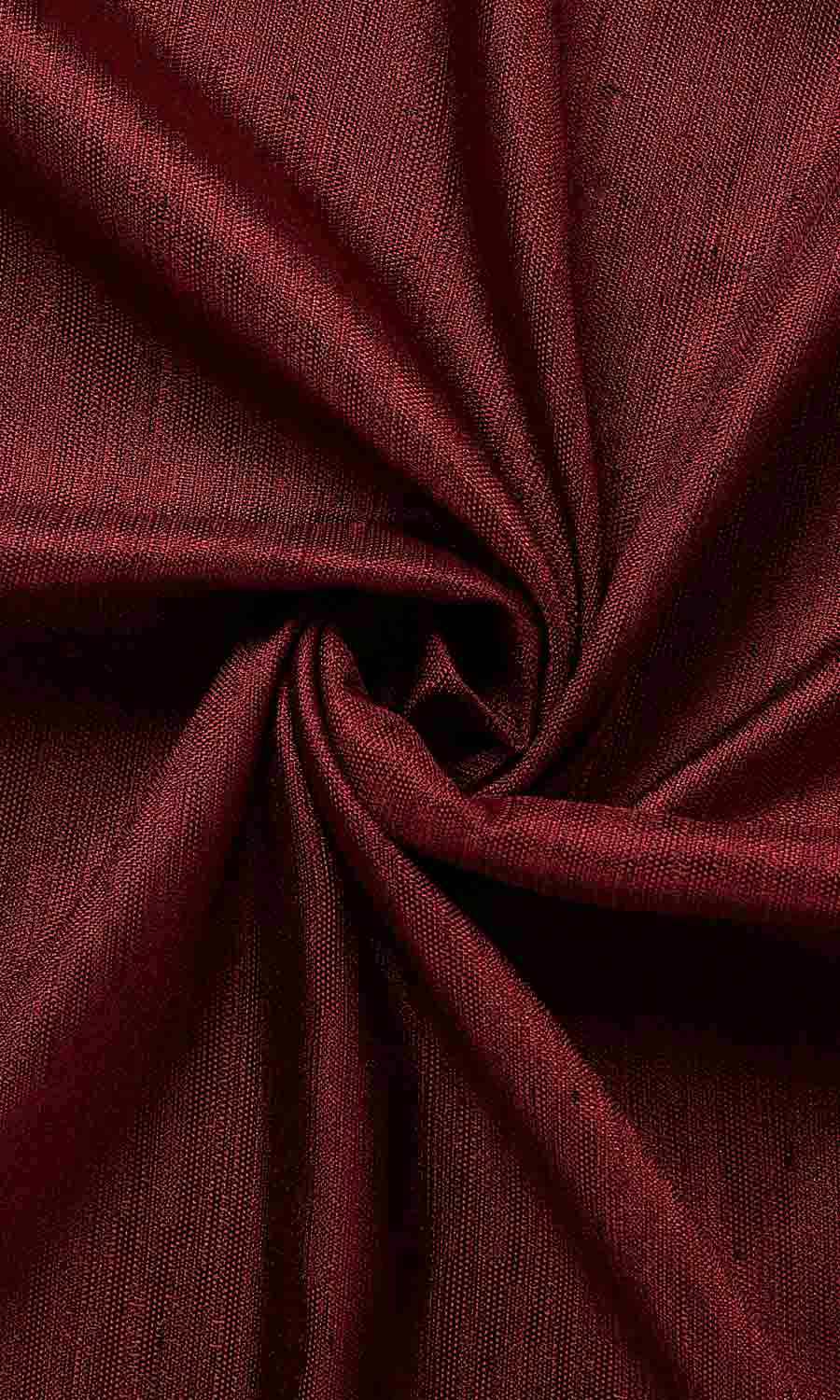 Faux Silk Home Décor Fabric By the Yard (Burgundy)