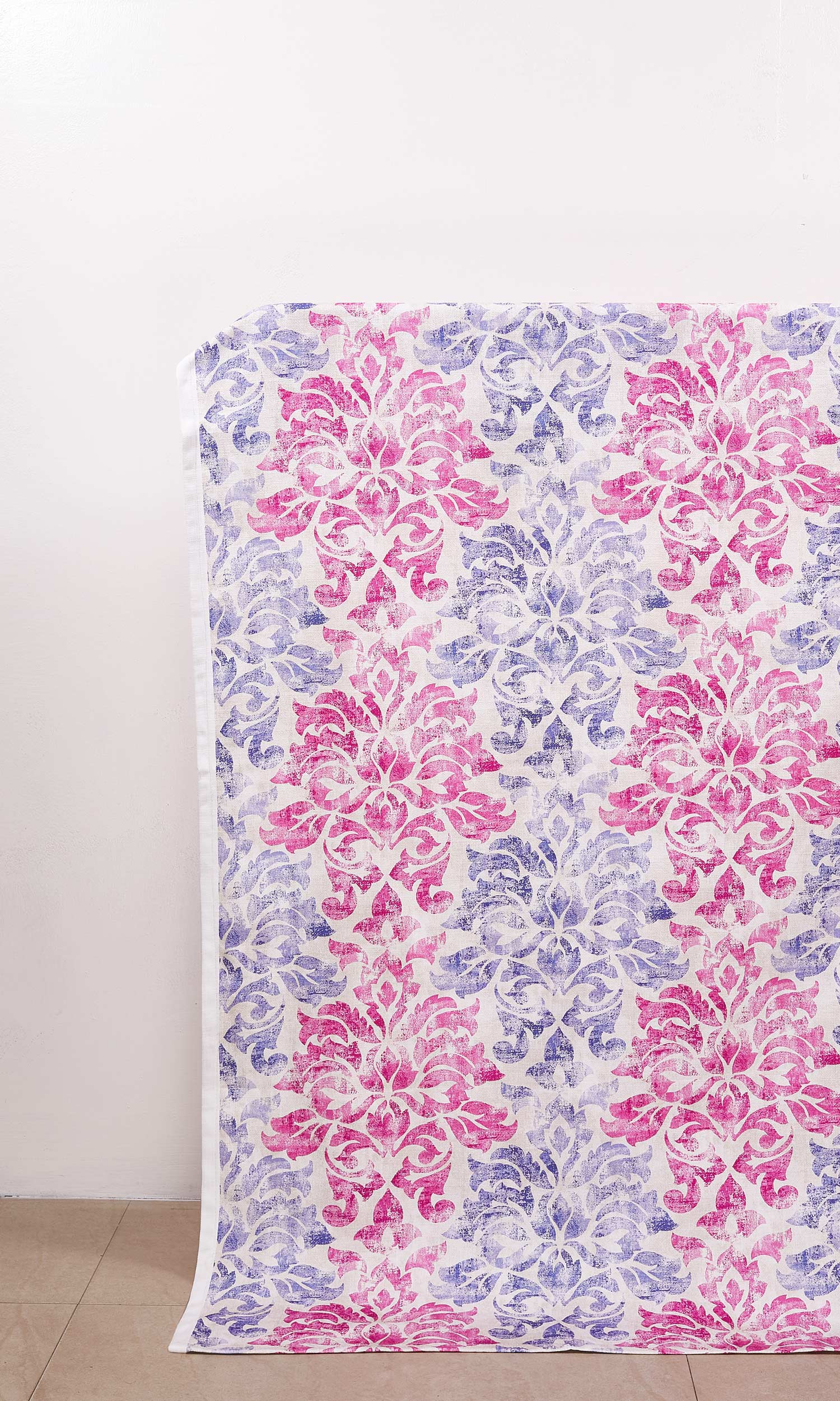 Printed Home Décor Fabric By the Yard (Fuchsia Pink/ Purple)