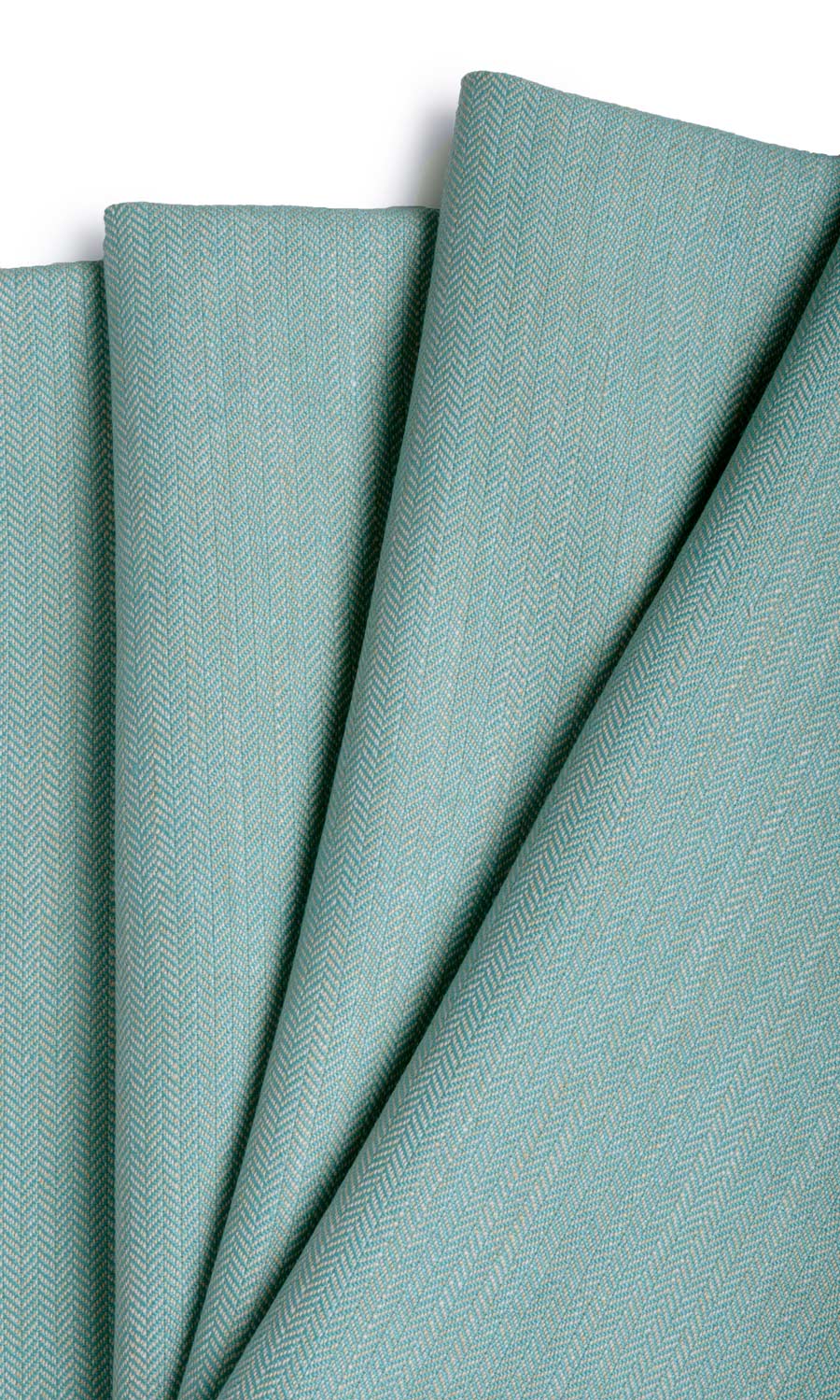 Herringbone Textured Home Textile Fabric Material By the Yard (Turquoise Blue)