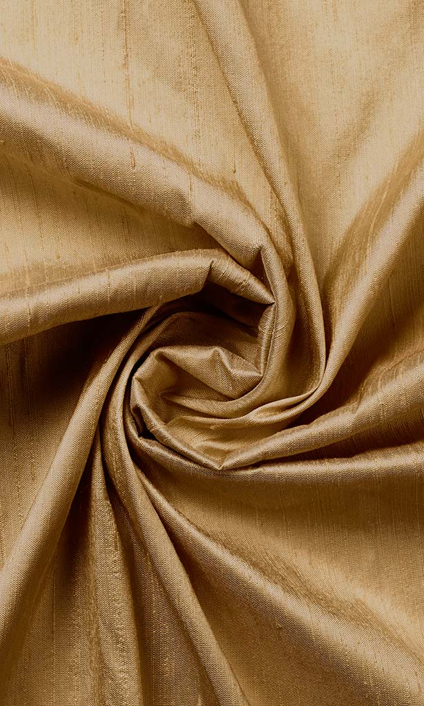 Pure Silk Home Décor Fabric By the Yard (Golden Brown)