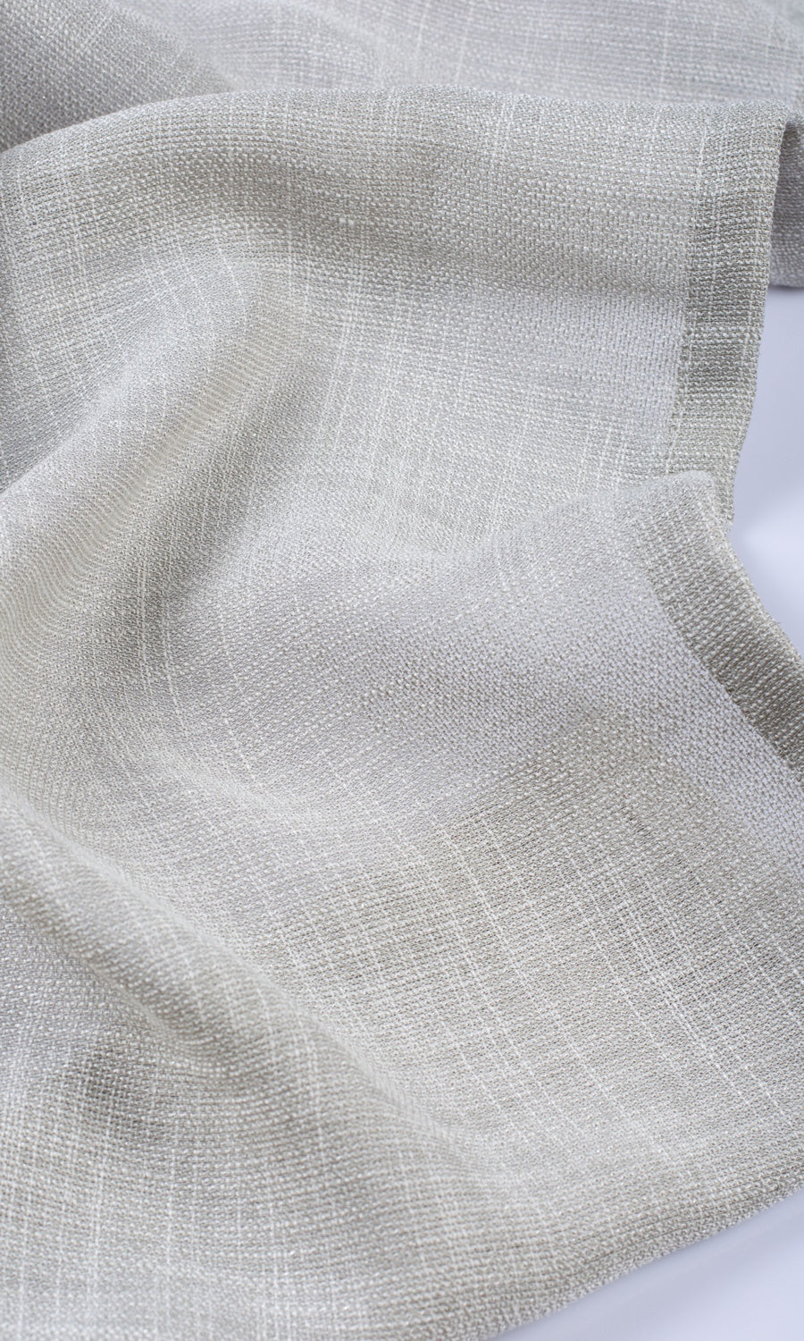 Textured Sheer Fabric Sample for Roman Blinds & Shades (Smoke Gray)