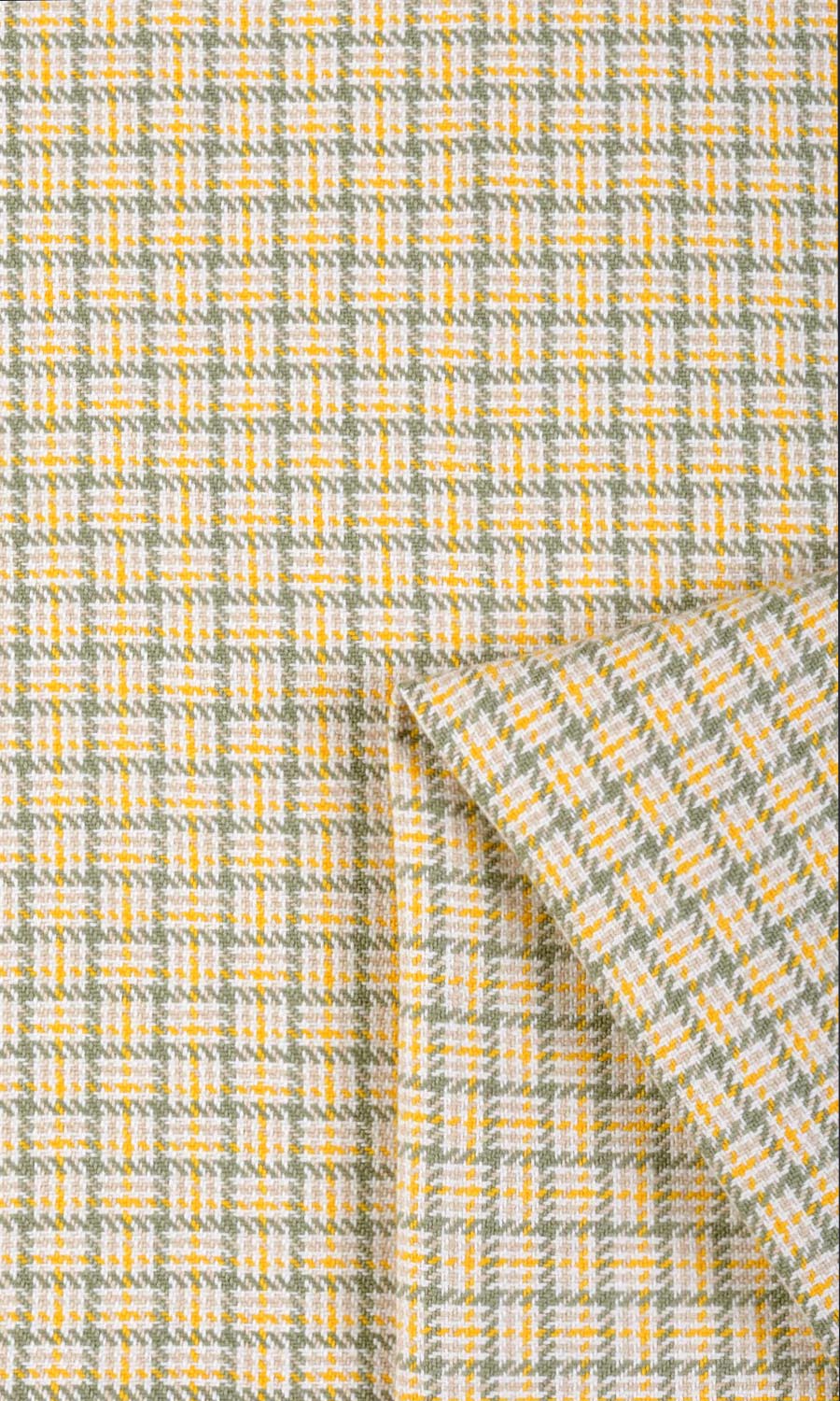 Basketweave Fabric By the Yard for Curtains & Drapes (Yellow/ Gray/ White)