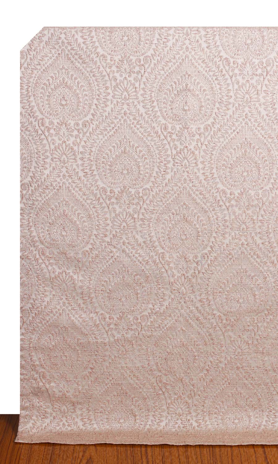 Textured Floral Window Treatments Fabric By the Yard (Pale Pink)