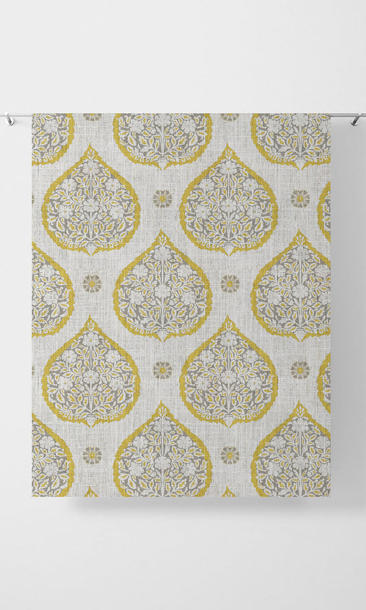 Paisley Roman Blinds (Yellow/ Gray)