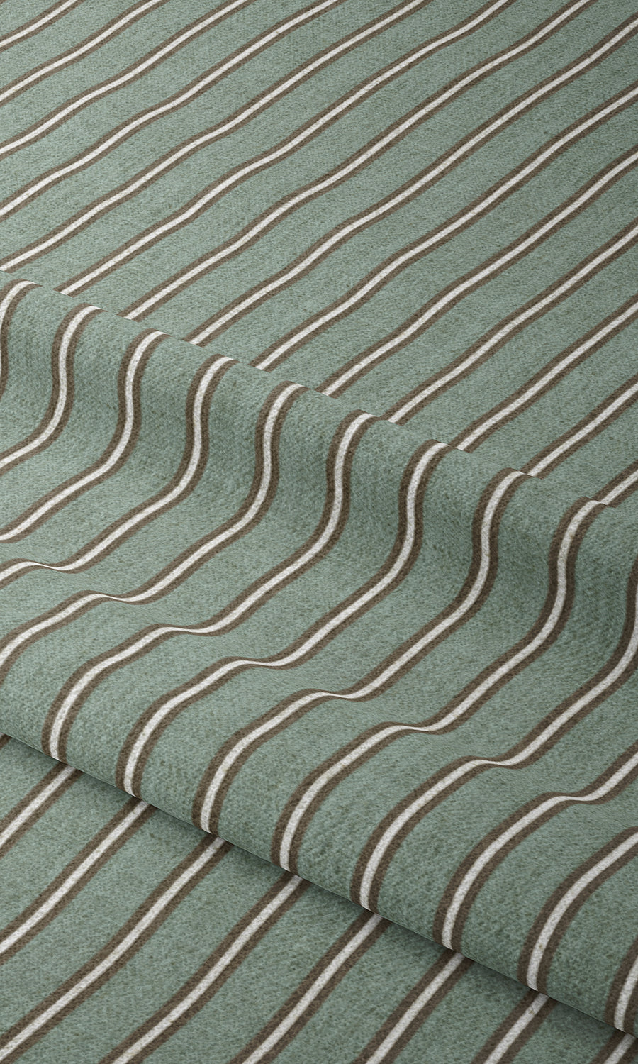 Striped Window Treatments Fabric By the Yard (Duck Egg Blue)