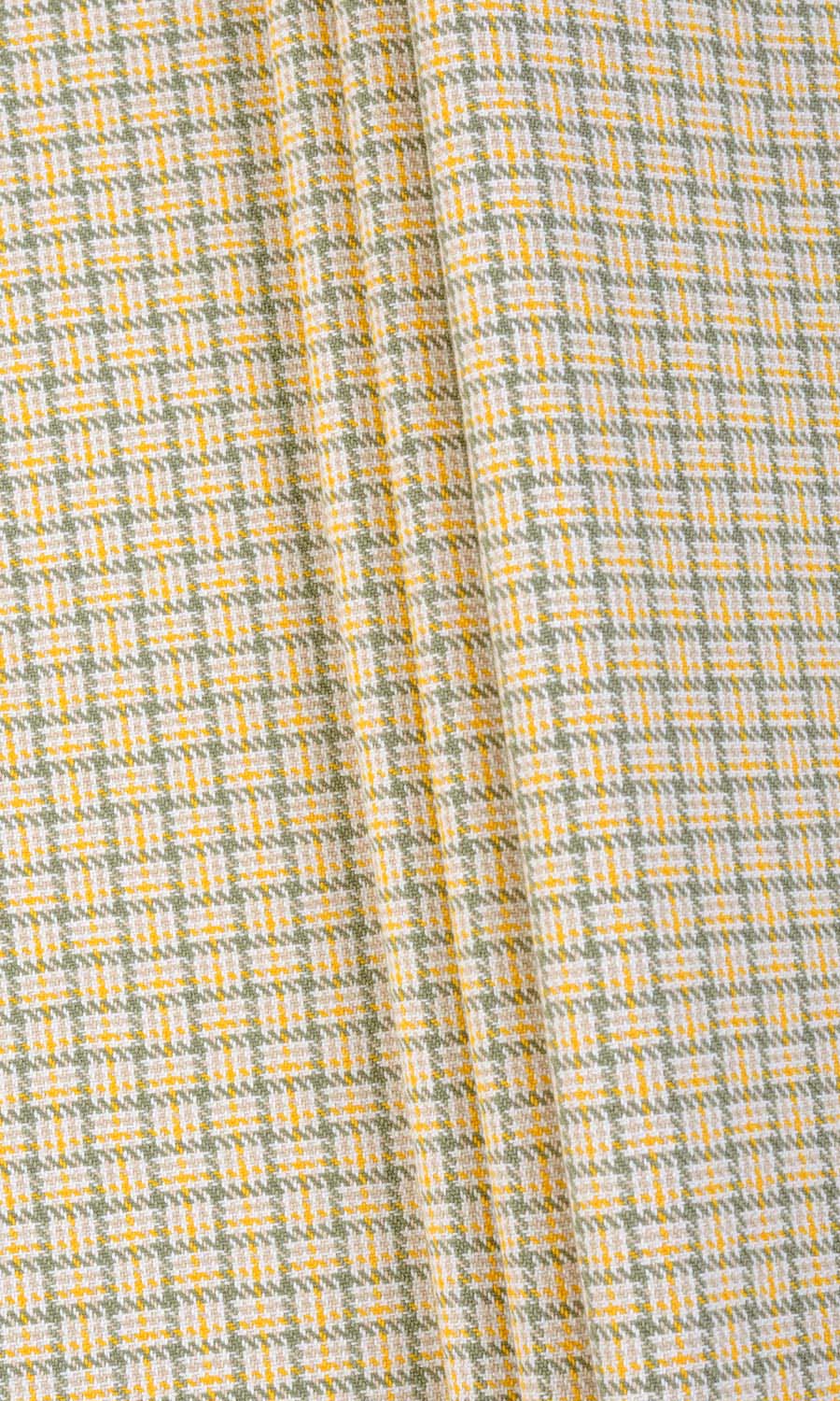 Basketweave Home Textile Fabric Material By the Yard (Yellow/ Gray/ White)