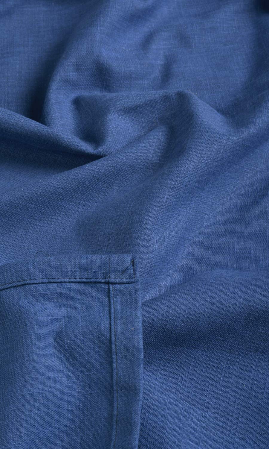 Poly-Cotton Blend Fabric By the Yard for Curtains & Drapes (Cobalt)