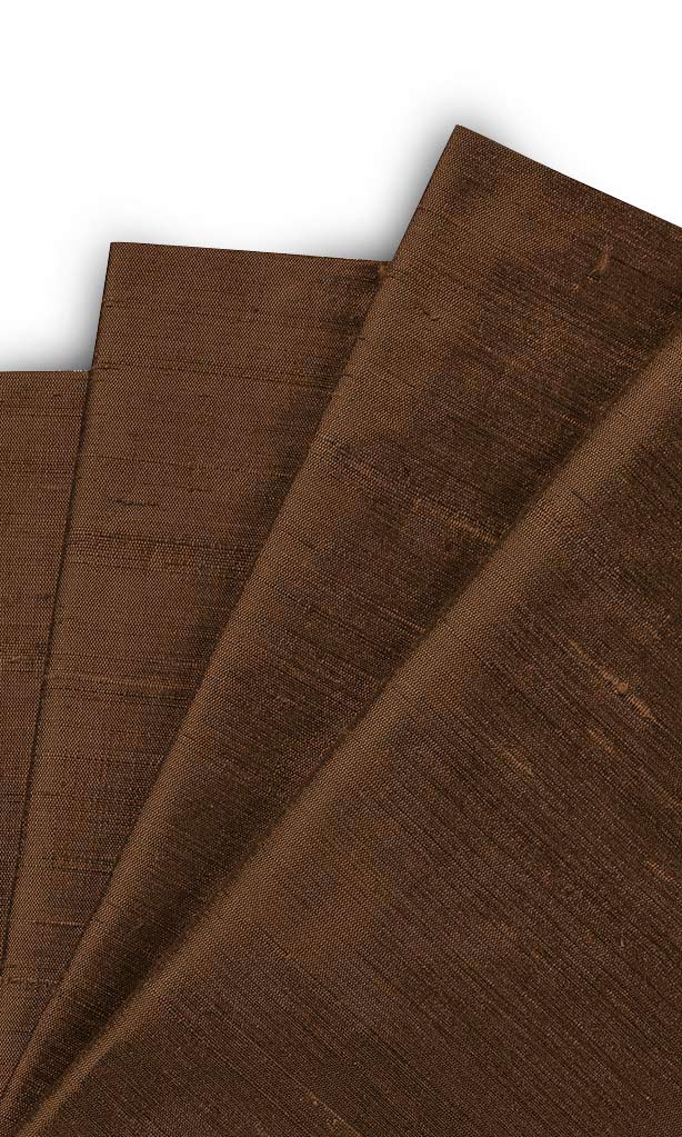 Dupioni Silk Window Treatments Fabric By the Yard (Brown)