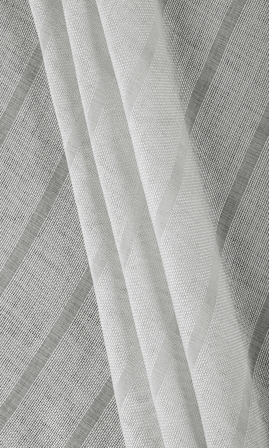 Textured Striped Sheer Fabric Sample for Roman Blinds & Shades (Grey)