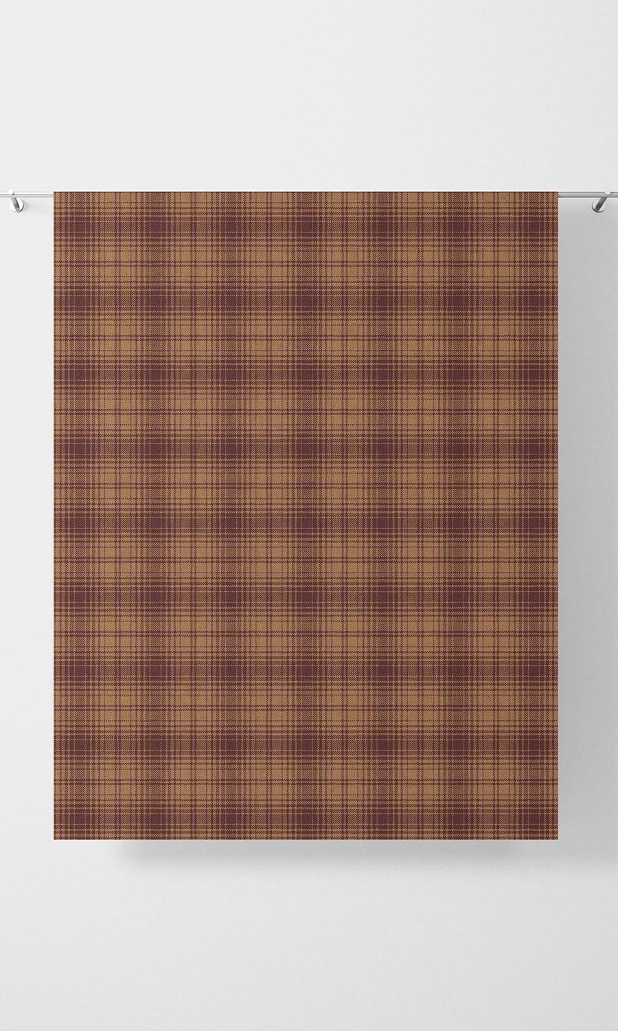 Plaid Home Décor Fabric By the Yard (Muted Orange/ Deep Purple)