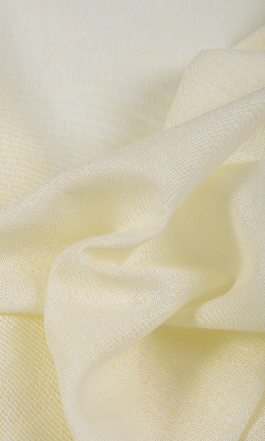 Linen Sheer Home Décor Fabric By the Yard (Warm Ivory/ Pale Yellow)