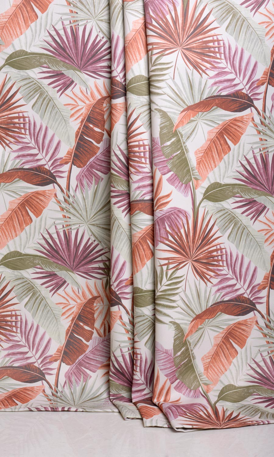 Botanical Floral Window Treatments Fabric Sample (Purple/ Green)