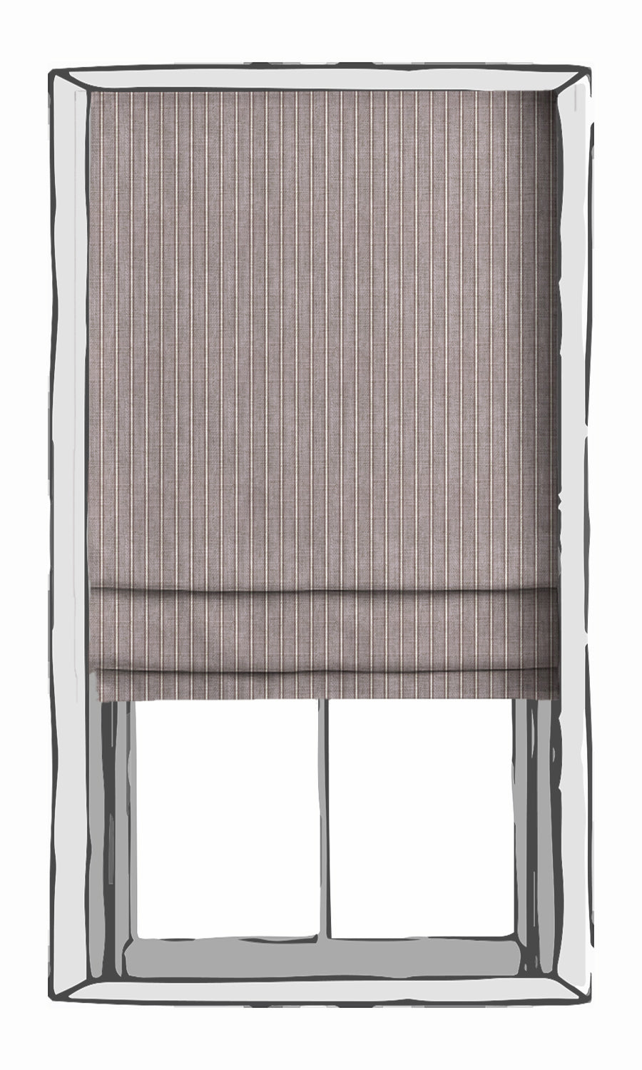 Modern Striped Window Treatments Fabric By the Yard (Plum Purple)