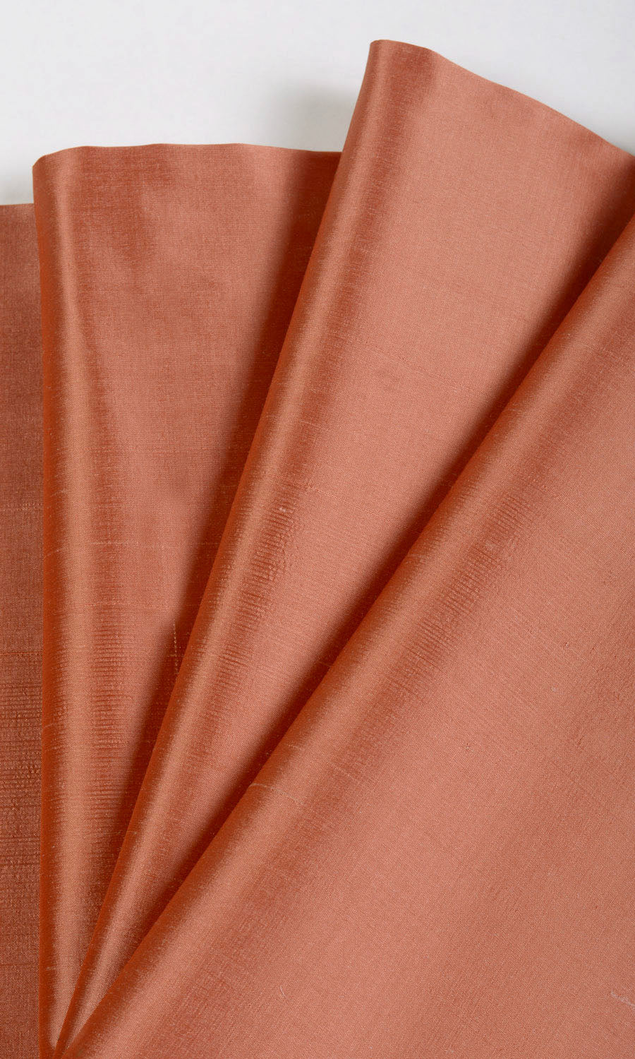 Shantung Silk Fabric Material By the Yard (Orange)