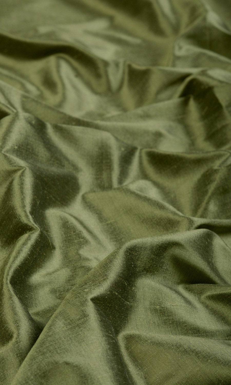 Shantung Silk Home Textile Fabric Material By the Yard (Olive Green)