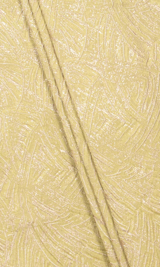 Textured Home Décor Fabric By the Yard (Chartreuse Yellow/ White)