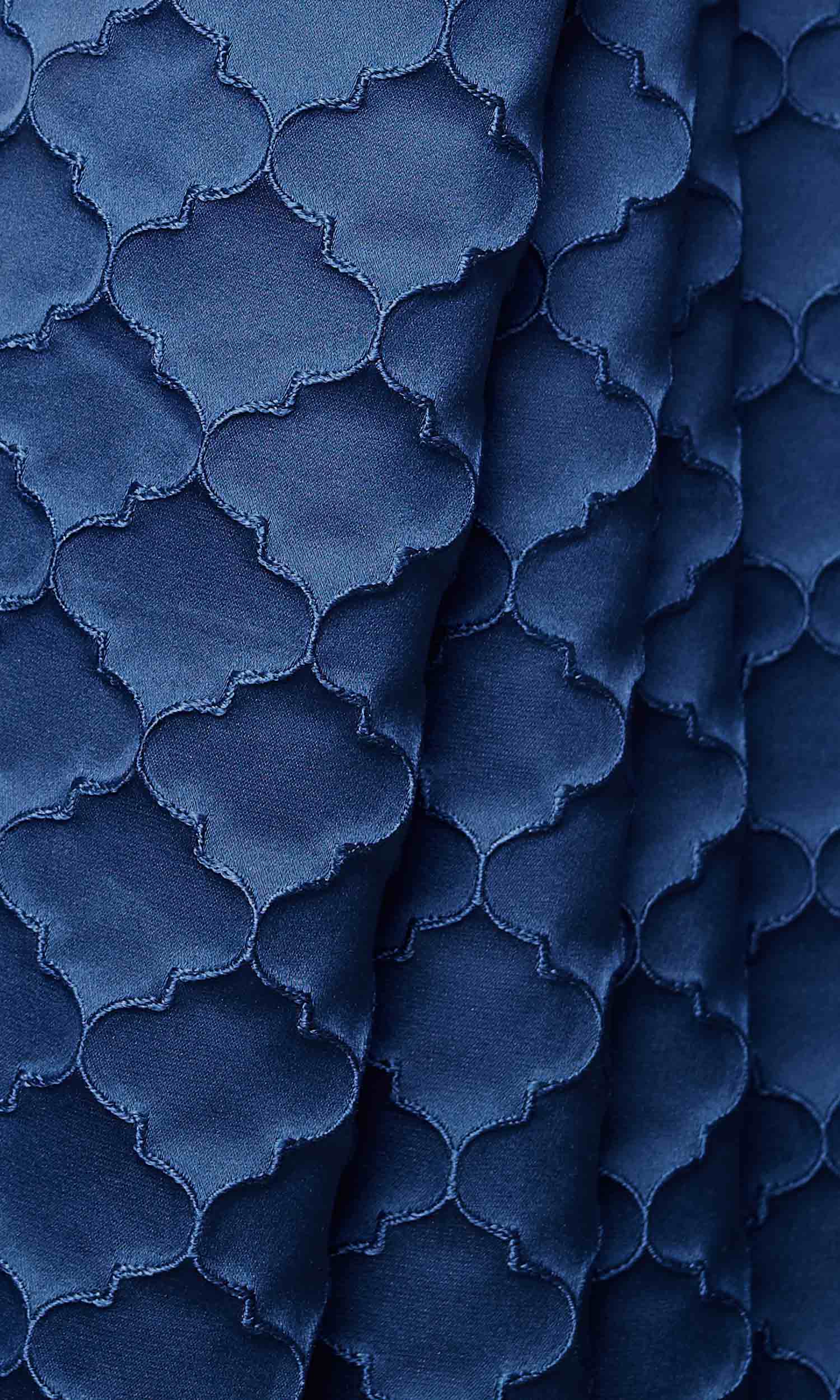 Silk Blend Home Décor Fabric By the Yard (Dark Blue)