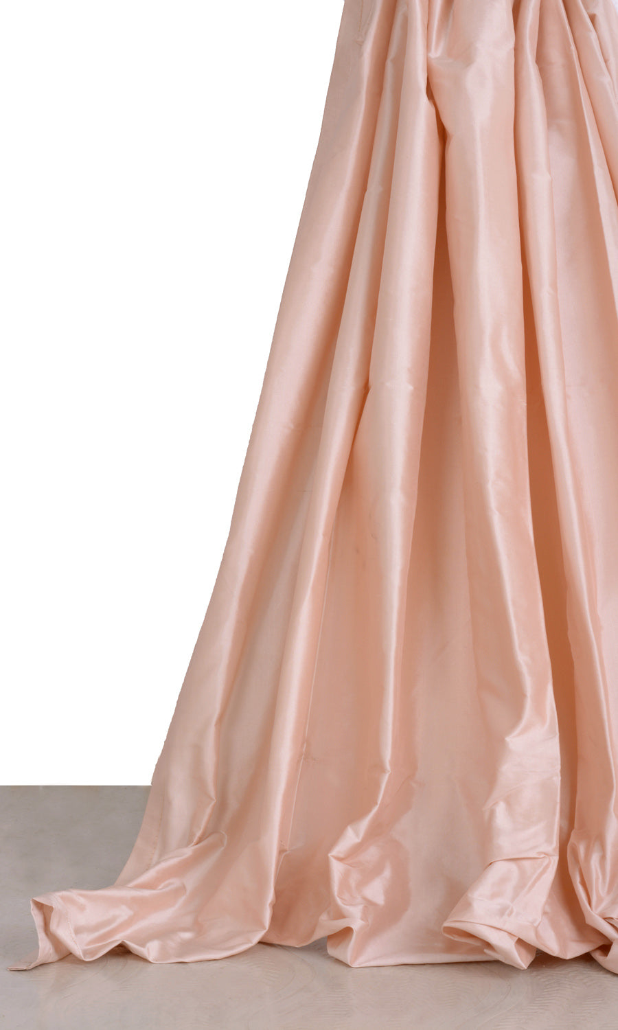 Shantung Silk Window Treatments Fabric By the Yard (Blush Pink/ Peach)