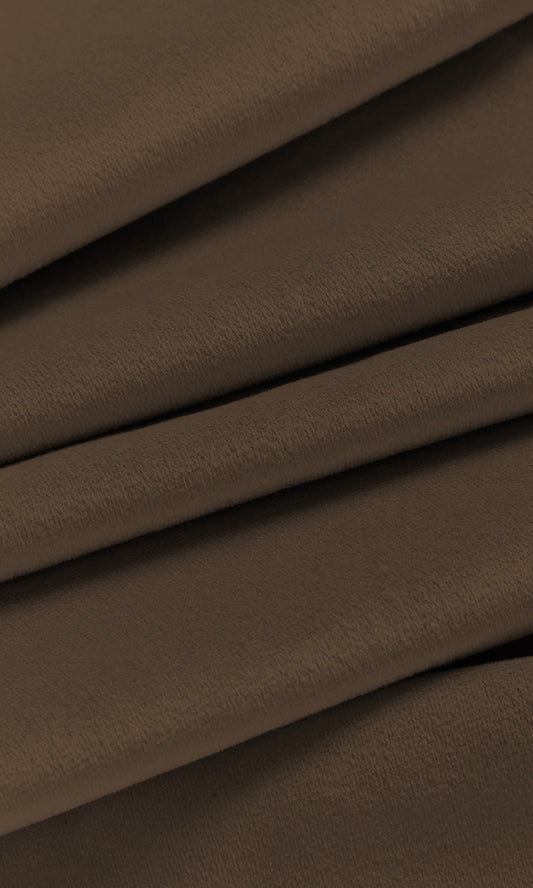 Velvet Home Décor Fabric By the Yard (Deep Coffee Brown)