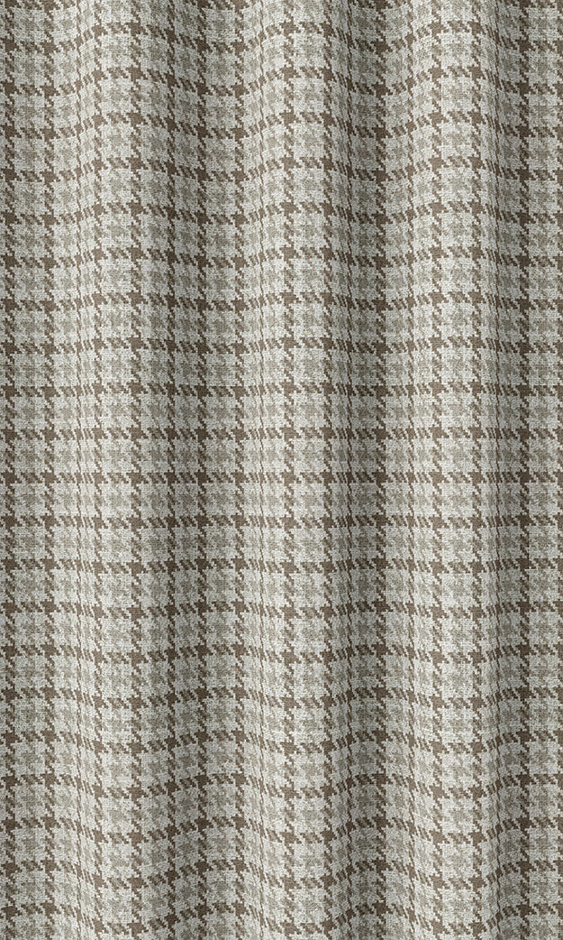 Houndstooth Print Home Décor Fabric By the Metre (Gray/ Brown)
