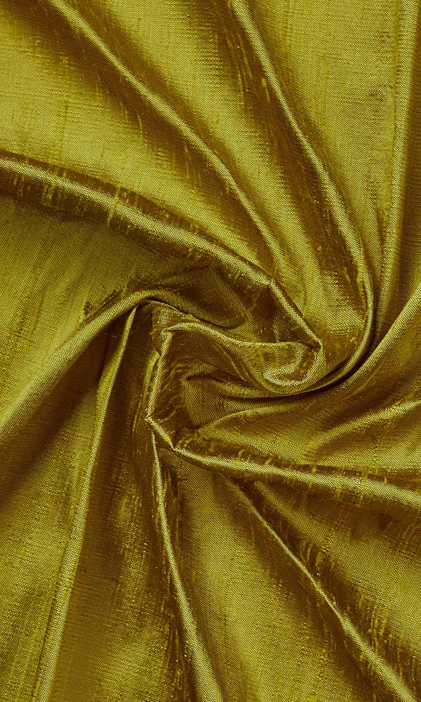 Dupioni Silk Home Décor Fabric By the Yard (Olive Green)