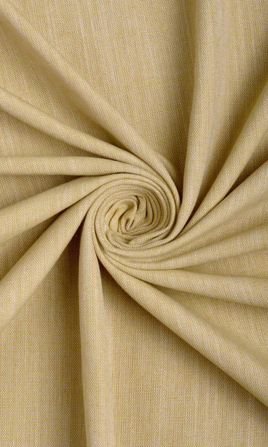 Plain Linen Texture Home Décor Fabric By the Yard (Ochre Yellow)