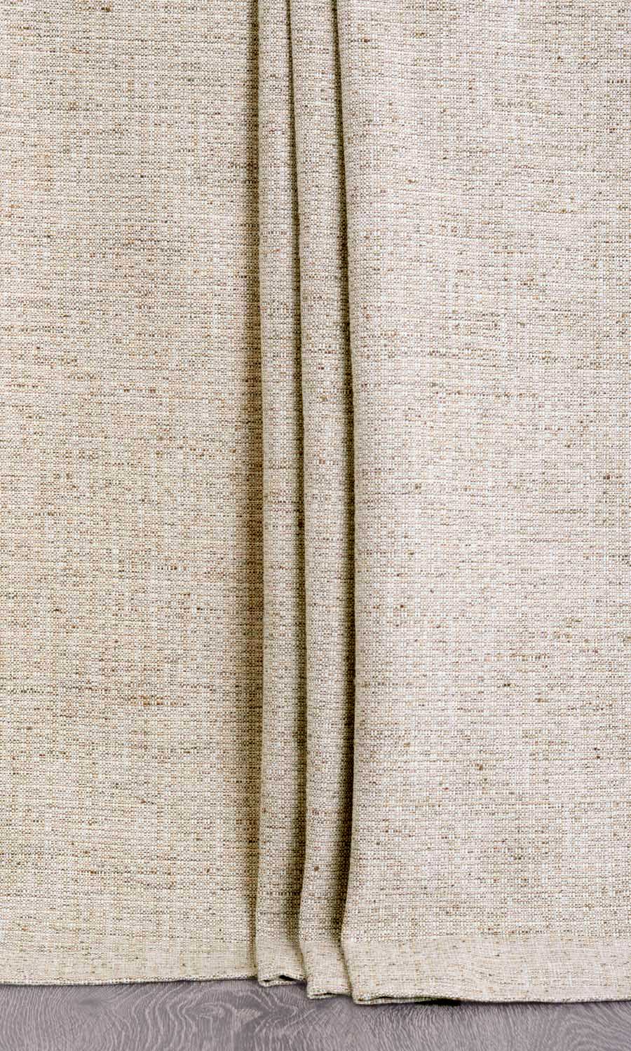 Textured Poly-Cotton Fabric By the Yard for Curtains & Drapes (Beige/ Cream)