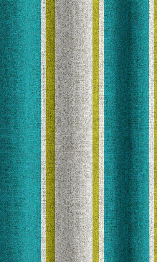 Striped Print Home Décor Fabric By the Yard (Pacific Blue)