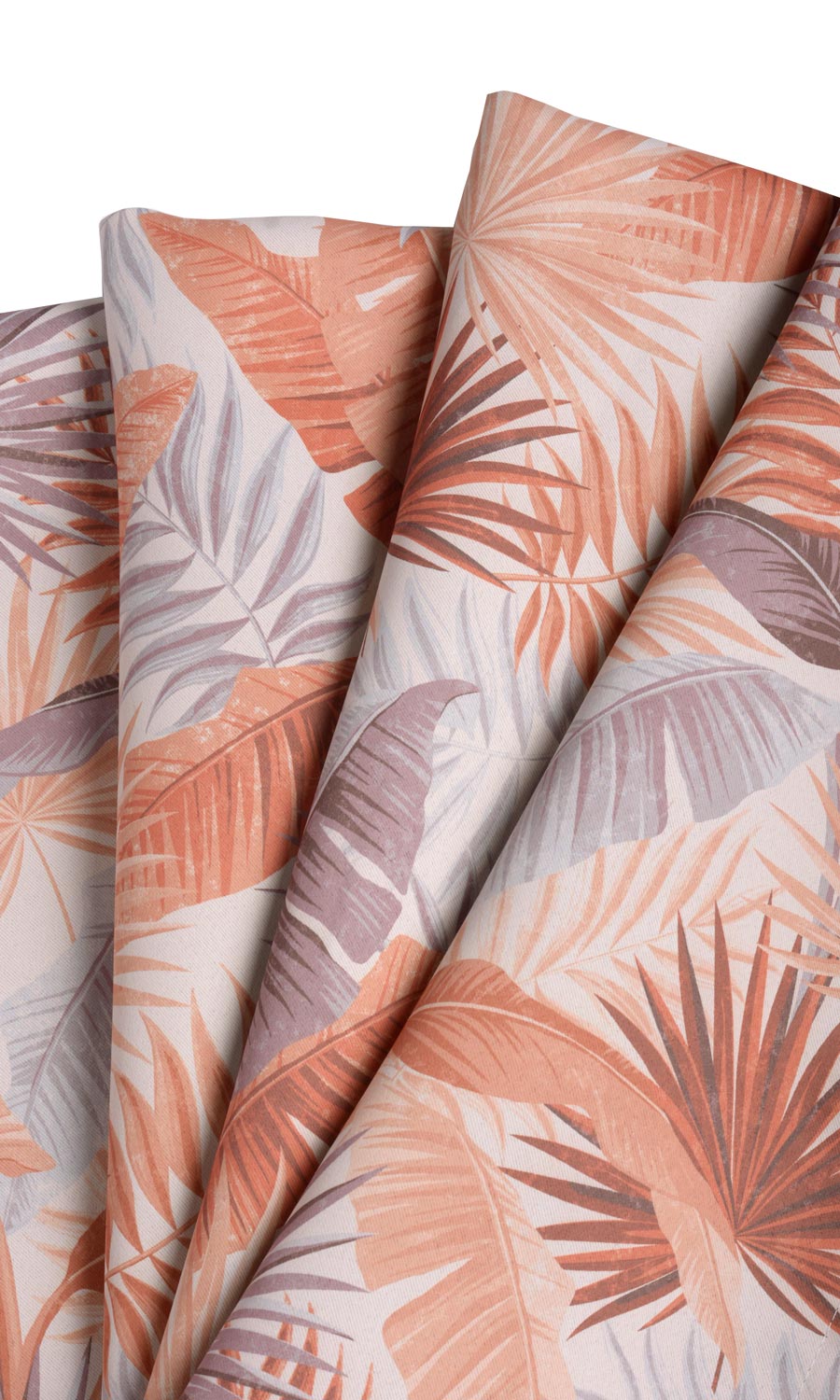Botanical Floral Fabric Sample for Roman Blinds & Shades (Burnt Orange)