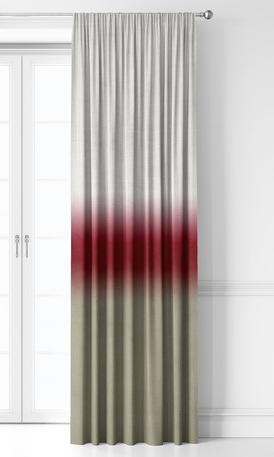 3-Tone Ombre Home Décor Fabric By the Yard (Red/ Stone Grey)