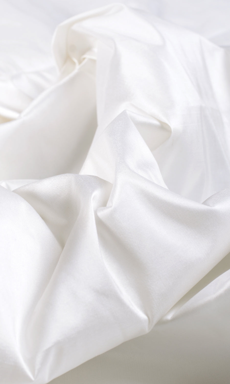 Shantung Silk Fabric By the Yard for Curtains & Drapes (White)