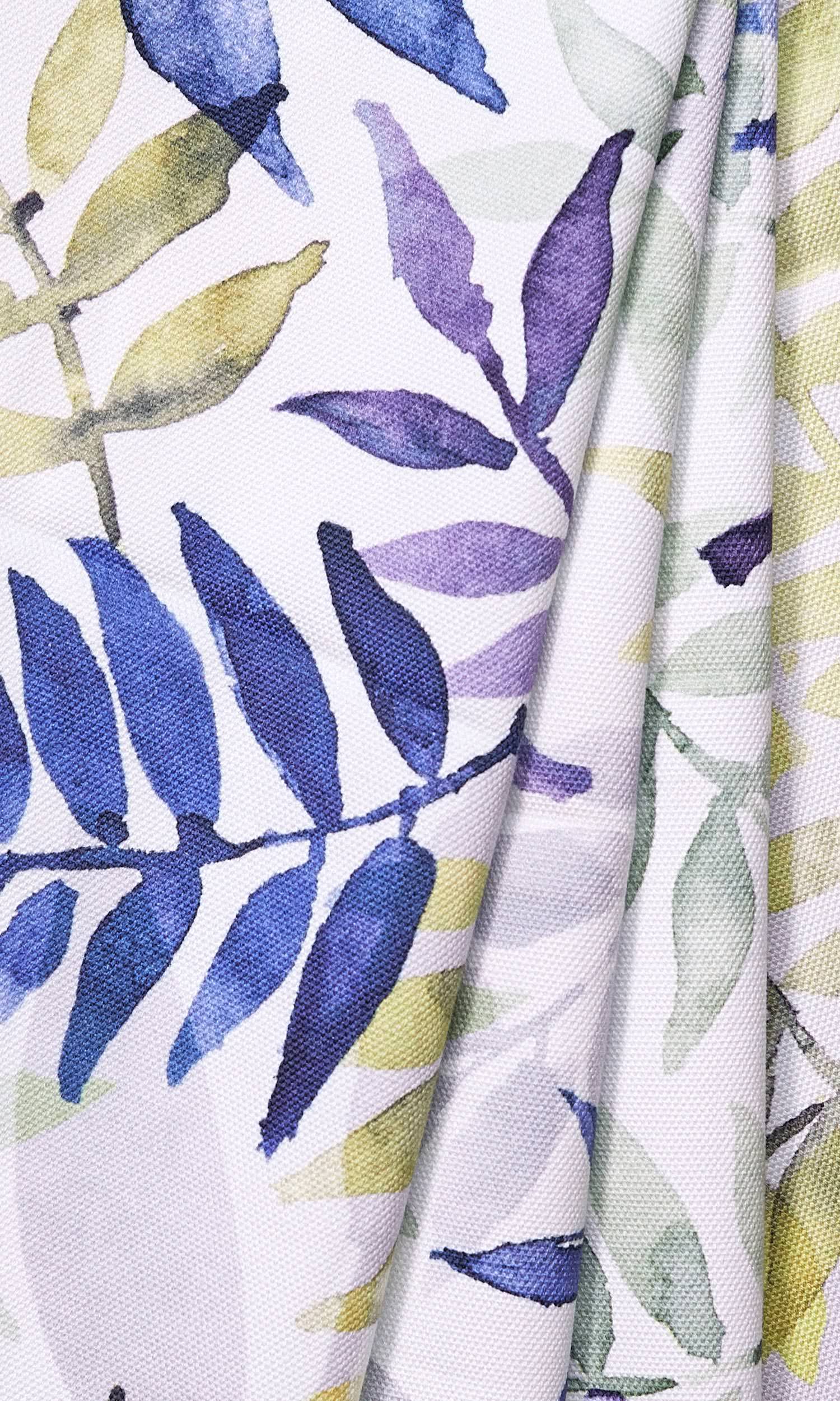 Floral Window Treatments Fabric By the Yard (Purple/ Blue/ Green/ Gray)