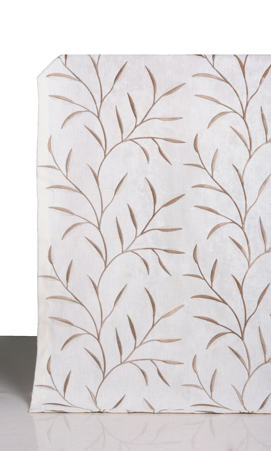 Floral Embroidery Window Treatments Fabric By the Yard (Cream)