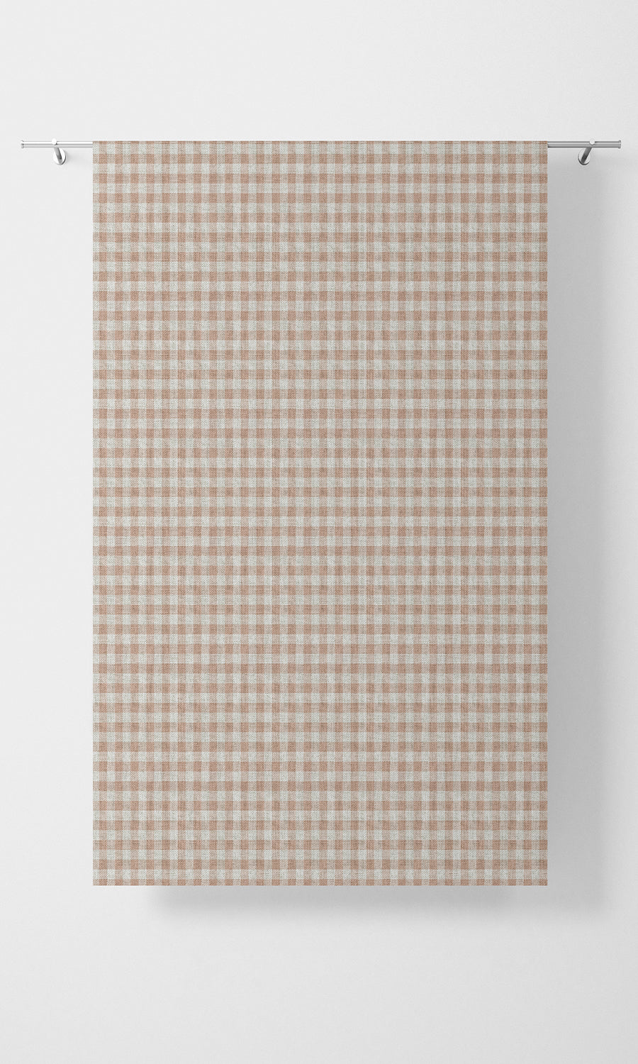 Check Patterned Home Textile Fabric Material Sample (Blush Pink/ White)