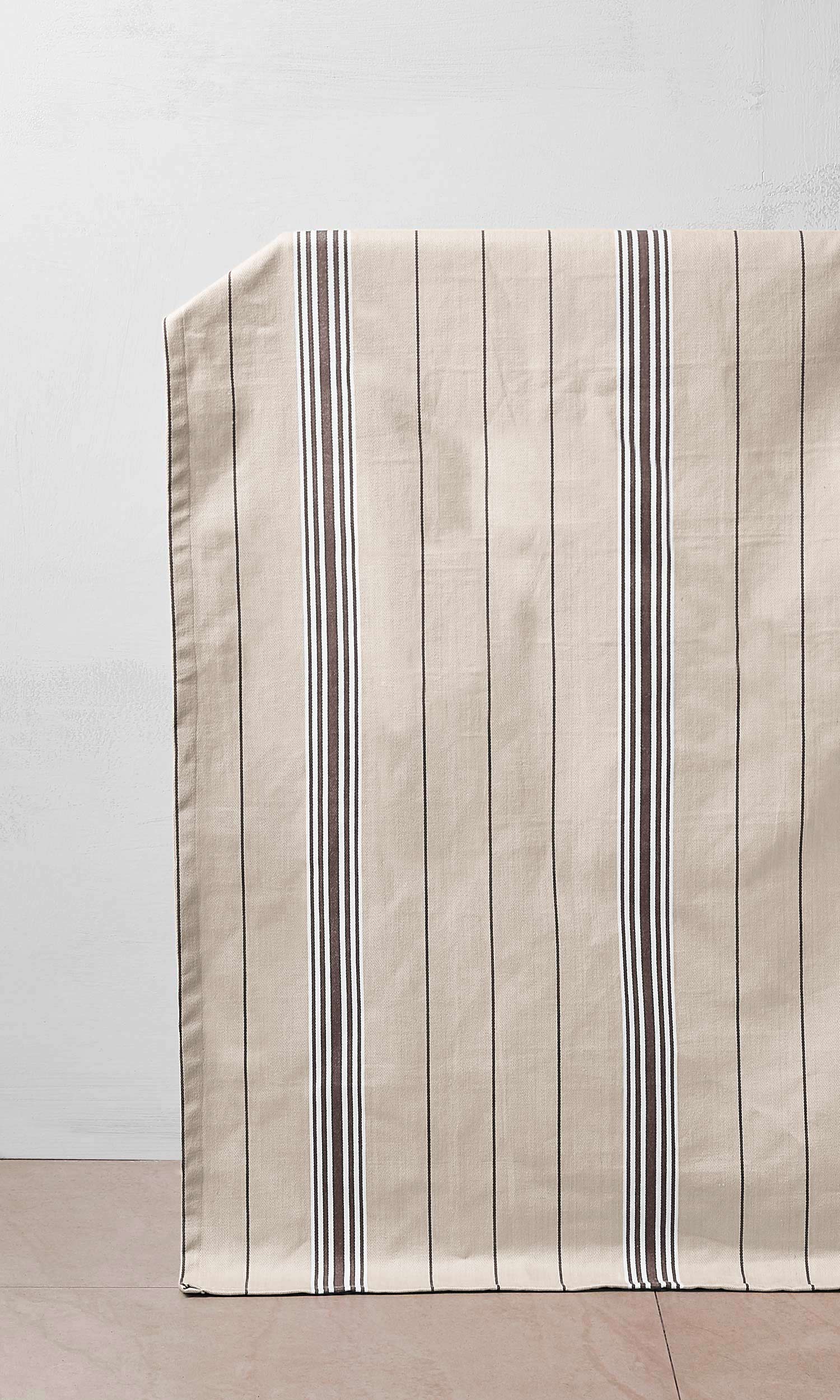 Cotton Window Treatments Fabric Sample (Brown/ Beige)
