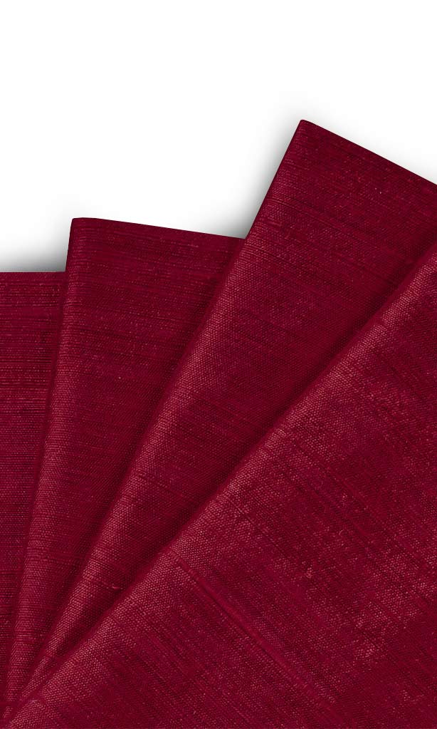 Pure Silk Window Treatments Fabric By the Yard (Raspberry Red)