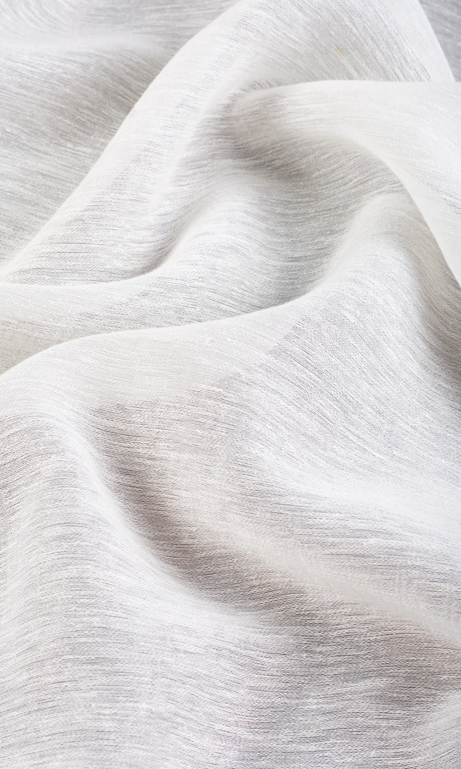 Plain Semi-Sheer Free Fabric Material Sample (White)