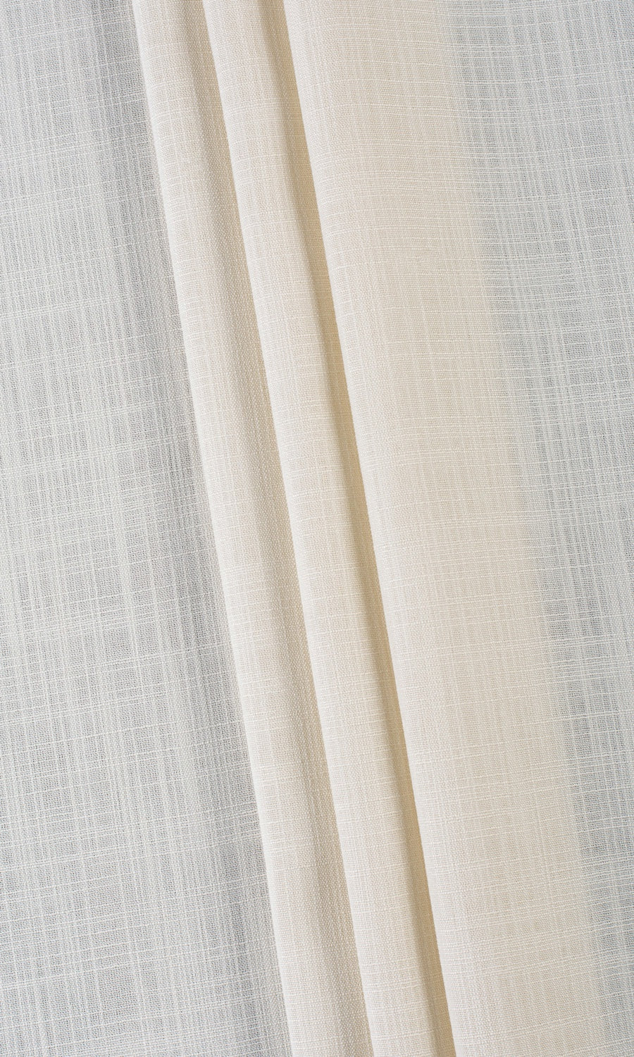 Semi-Sheer Home Textile Fabric Material Sample (Warm Ivory/ Pale Beige)