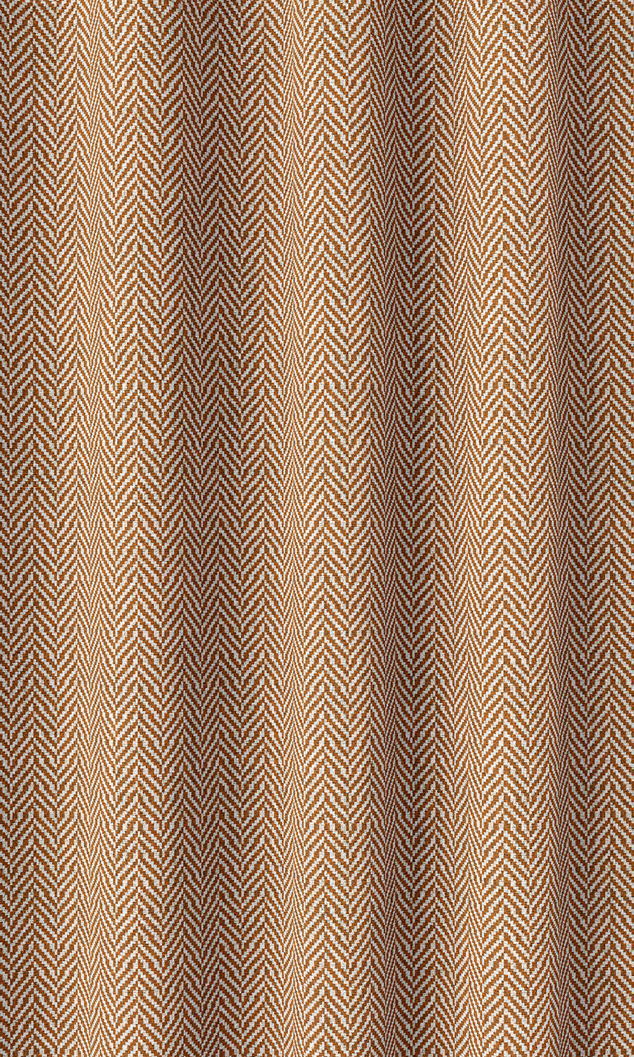Herringbone Home Décor Fabric By the Yard (Orange/ White)
