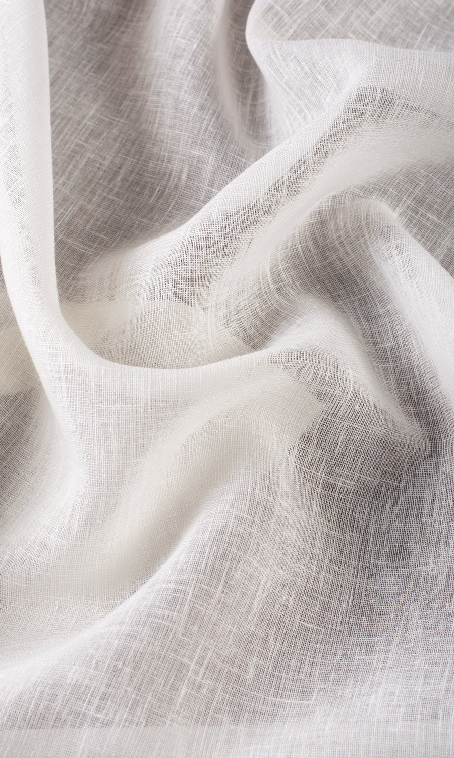 Plain Sheer Window Treatments Fabric Sample (Cream/ Off-White)
