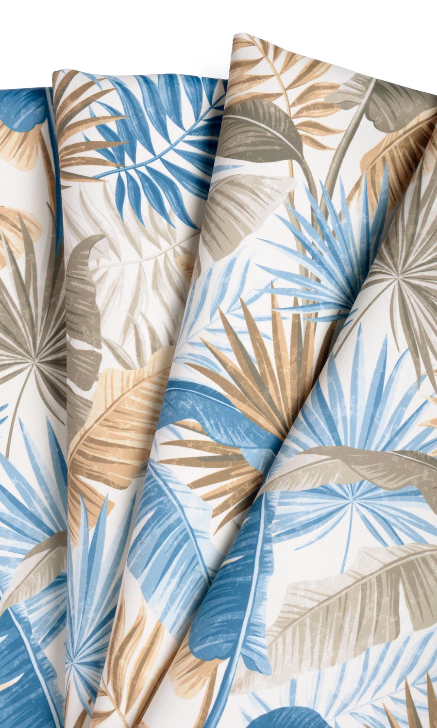Botanical Floral Fabric Sample for Roman Blinds & Shades (Blue/ Brown)