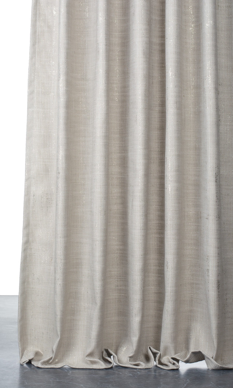 Metallic Accented Window Treatments Fabric Sample (Taupe Gray-Brown)