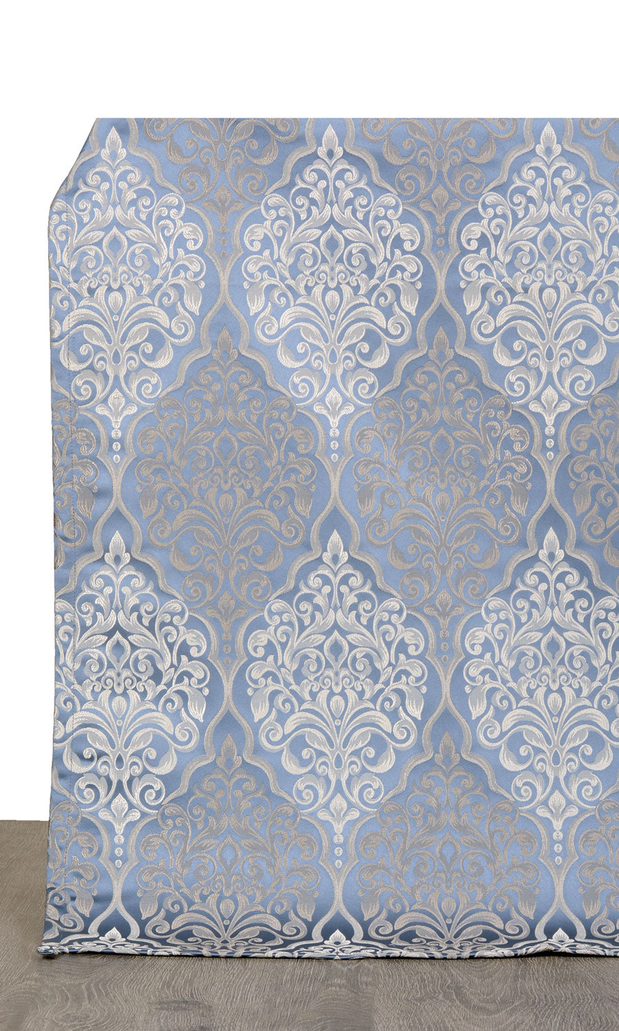 Damask Home Décor Fabric By the Yard (Navy Blue/ White)